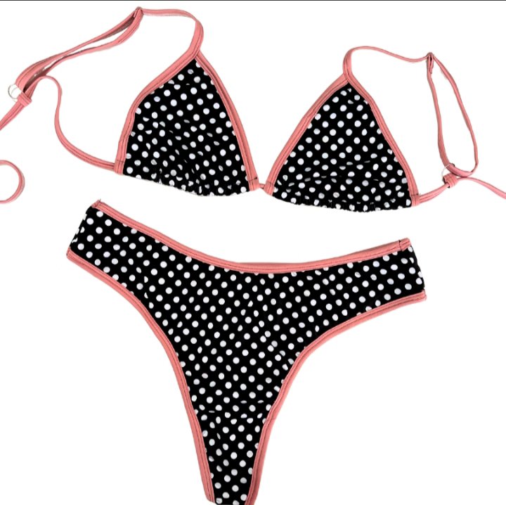 Top clavel lunares/rosa